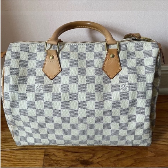 Louis Vuitton Speedy 30 Damier Azur bag 100% Authentic Preloved with dust bag - Picture 3 of 14